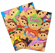 Set Of 2 Vintage 1992 Norfin TROLLS School Folders!