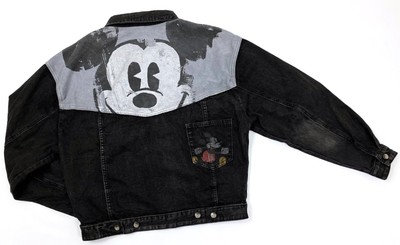 Authentique veste en coton jean gris Desigual ICON Disney Mickey