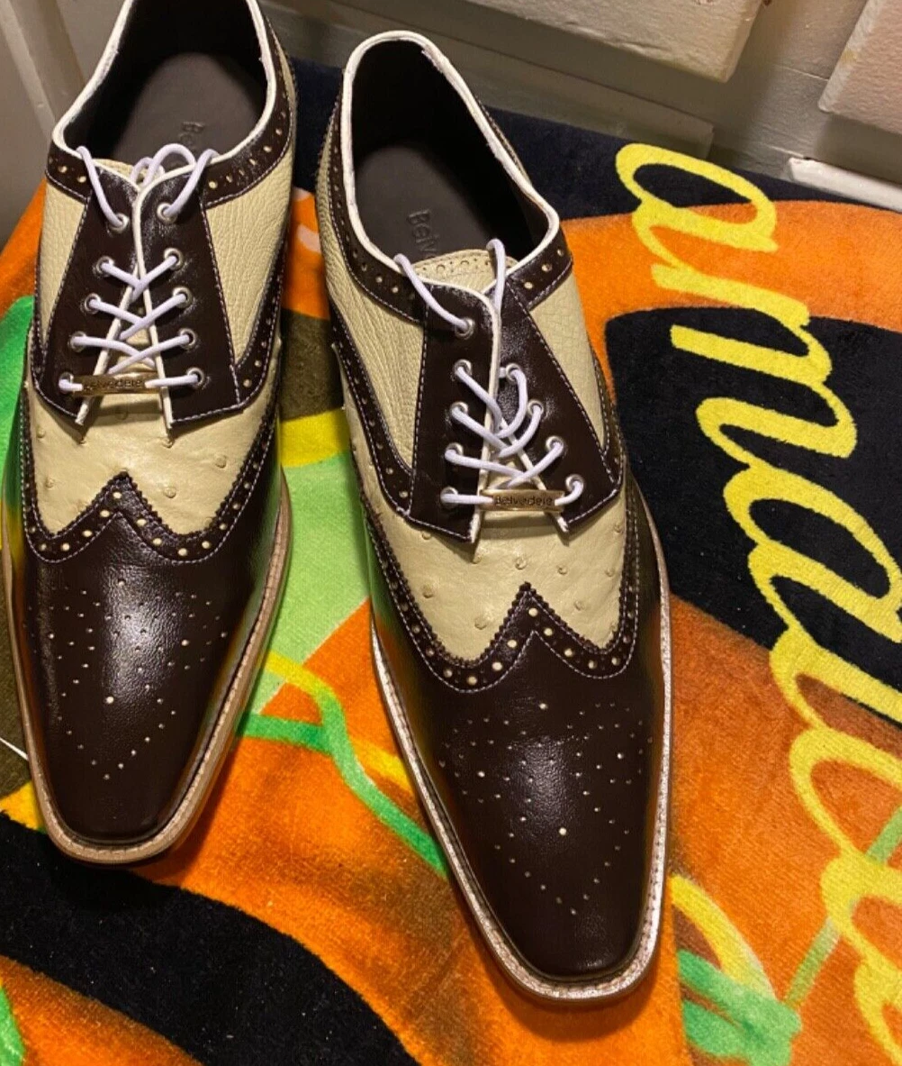 Belvedere Genuine Ostrich Men Exotic Dress Shoes. Size 13 eBay