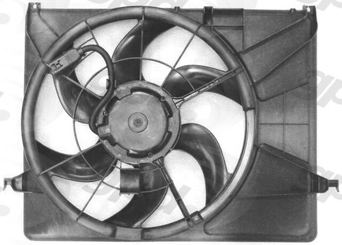 Engine Cooling Fan Assembly Global 2811592 fits 06-09 Hyundai Sonata 3.3L-V6