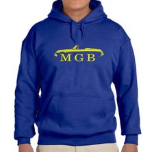 MG MGB Convertible Sports Car Royal Blue Hoodie Sweatshirt FREE SHIP