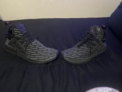 Adidas NMD XR1 PK Men s Size 9 Triple Black Running Shoes Sneakers BA7214