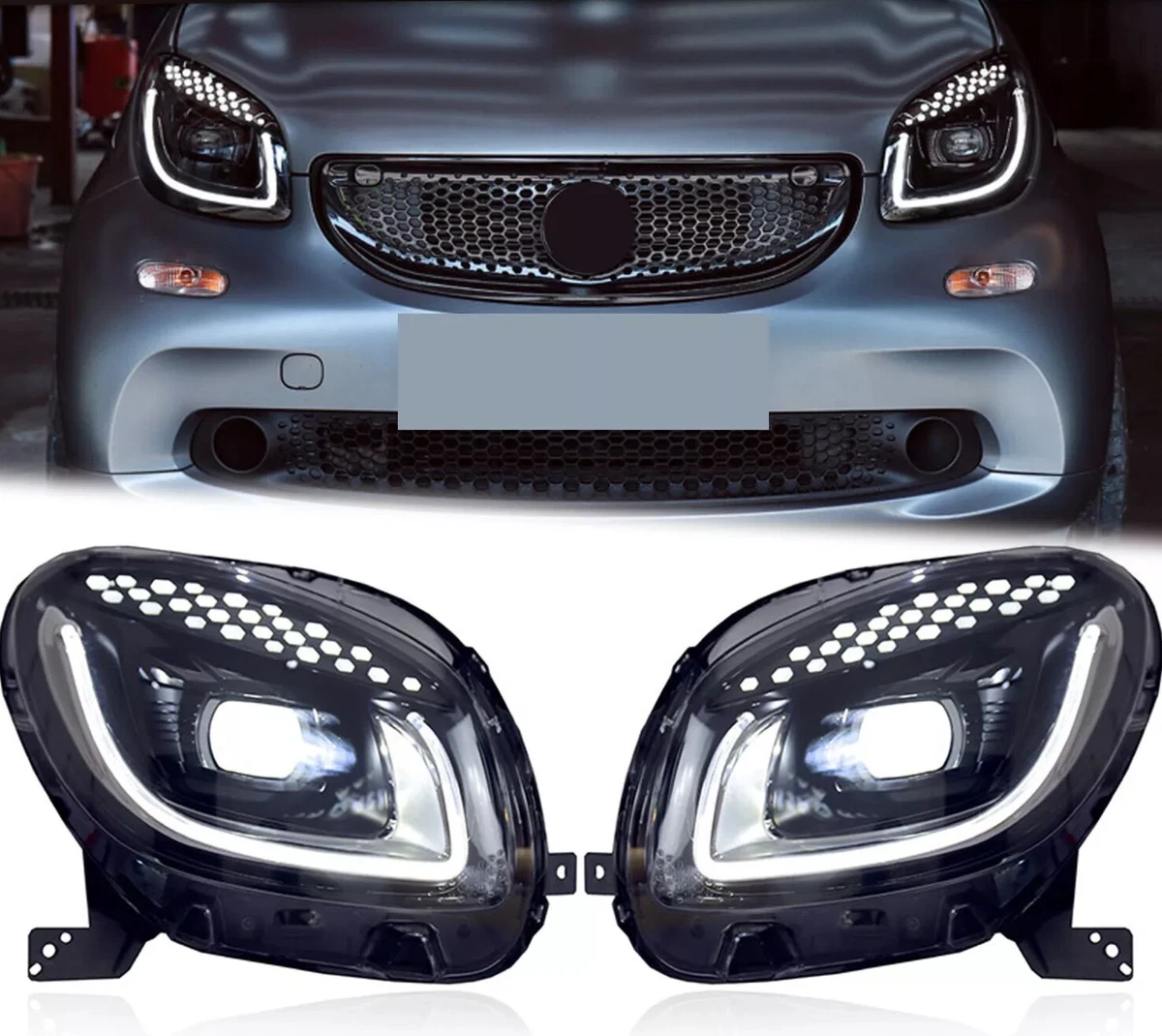 Mercedes-Benz Collection ベンツLEDトーチ　M3009 For Mercedes-Benz Smart 453 2014-2020 Clear LED Headlight Assembly