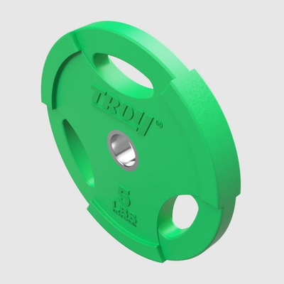 #ad Troy Barbell GR 005RC 1 in. Interlocking Grip Workout Plate 5 lbs Rubber Green $7.54