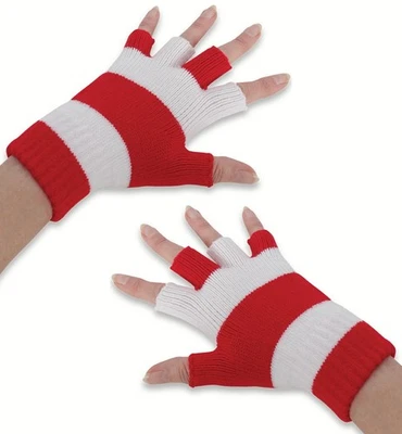 FRITZ FRIES & SÖHNE GMBH Handschuhe Kölle Alaaf Köln Karneval Fasching Party Flauschig Warm Rot Weiß