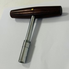 Piano tuning tools, T wrench, red wood handle, octagon cores