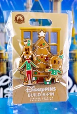 Disney Build a Pin Set - Goofy & Donald Duck Holiday 2025 Gingerbread House