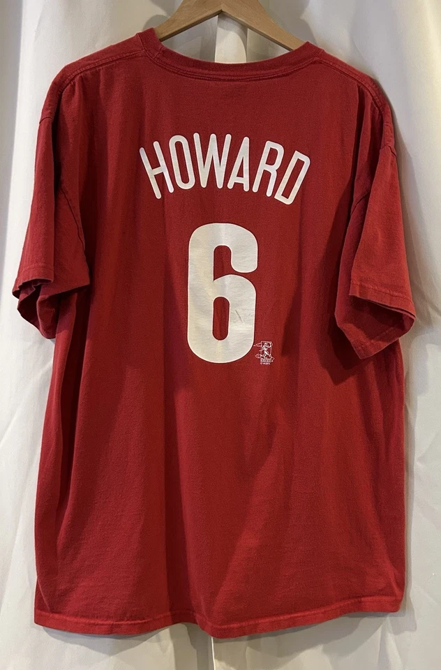 Ryan Howard Philadelphia #6 Phillies Majestic Red T-shirt Jersey Mens XL - Image 3 of 4