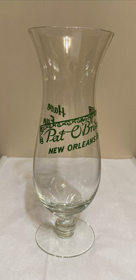 Pat O'Brien s New Orleans Hurricane Glass ''Have Fun'' Slogan 10  tall 24 oz
