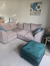 Sofa 3 Seater Chair & Footstool Set Excellent Condition