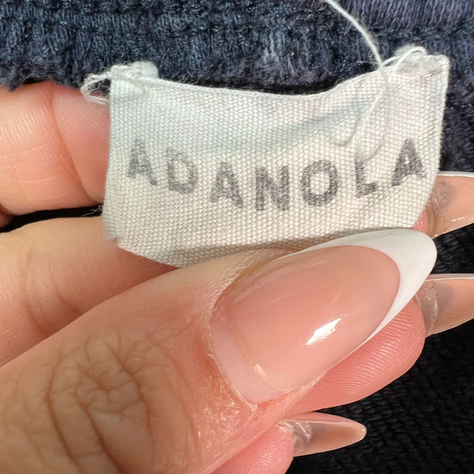 Adanola Womens Size Small Organic Cotton Navy Blue Jogger Sweatpants image 3
