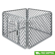 4-Panel Dog Playpen W/ Door Lightweight Indoor Outdoor Pet Safety Fence New