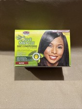 African Pride Olive Miracle Deep Conditioning Anti-Breakage No-Lye Relaxer Kit
