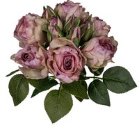 KüNstlicher Rosenstrauß, Farbe Helllila, HöHe Ca. 30 Cm