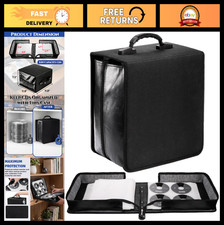Large Capacity CD DVD Case Holder - 520 Disc Zipper Binder Storage Wallet for Ho