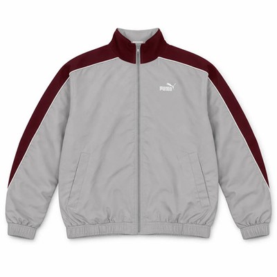 Vintage Puma Track Jacket Burgunderrot Rare (S) Stitched Logo