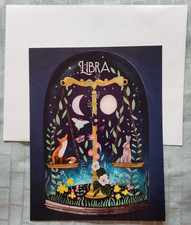 "LIBRA" September 23-October 23, (1) Leanin Tree Birthday Card, New (1) Envelope