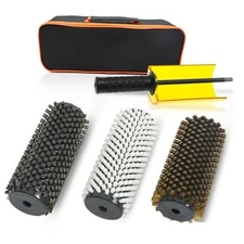150mm Ski Roto Brush Kit Roto Brush Handle Axle with All 3 Brushes (Brass, 