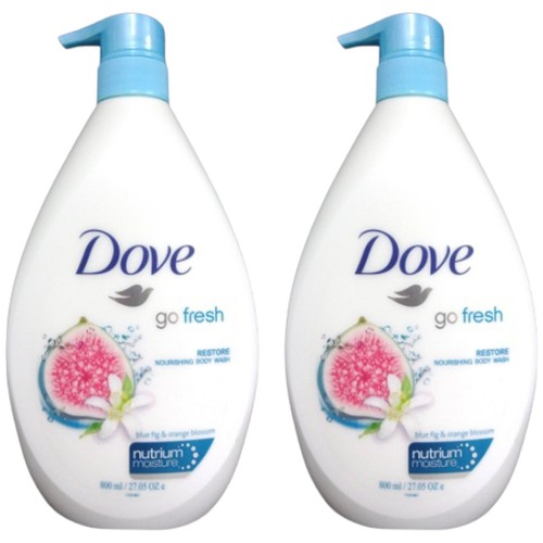 Dove Blue Fig & Orange Blossom pflegendes Duschgel, 27,05 oz 800 ml (2er Pack) - Bild 1 von 2