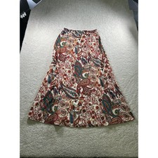 Cato Women's Medium Paisley A-Line Skirt Polyester Spandex