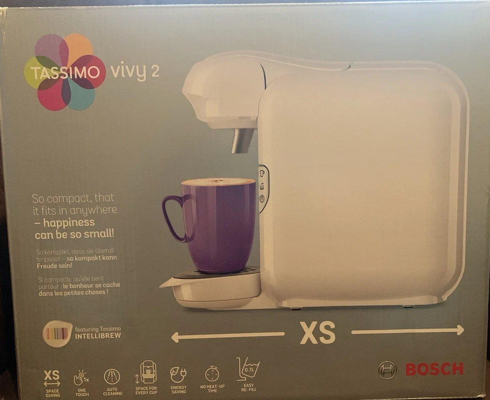 Bosch Tassimo Vivy 2 Kapselmaschine 1300 W - Weiß (TAS1404) NEU OVP - Bild 4 von 4