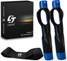 Golf Grip Trainer 2 Pack with Swing Correcting Arm Band, Golf Training Aid
