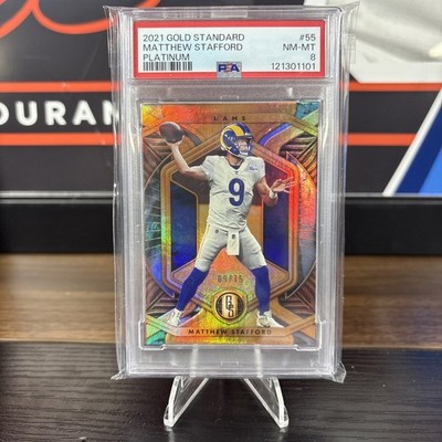 2021 Panini Gold Standard Matthew Stafford /75 PSA 8  Super Bowl Jersey Number 9
