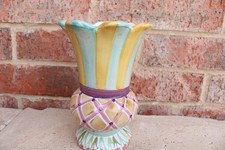 GORGEOUS MACKENZIE CHILDS ODD FELLOWS 7" VASE