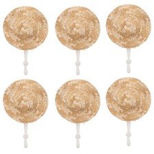 10 Pcs Mini Straw Hats for Crafts Miniature Doll Hand Woven Caps