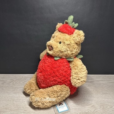 AUTHENTIC❗️Jellycat strawberry bartholomew bear- NWT Retired