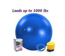 Exercise Ball Yoga Ball, 75cm Large Anti-Burst Gym Grade Ball For FItness Blue