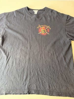Vintage Pirates Of The Caribbean Tshirt XL Disney Movie Promo Cartoon TV Show