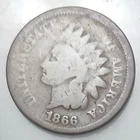 1866/6 Indian Head Penny Better Date Good