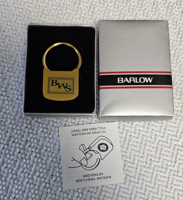 Vintage Barlow Gold Tone Twist-Lock Key Holder with BWS Emblem