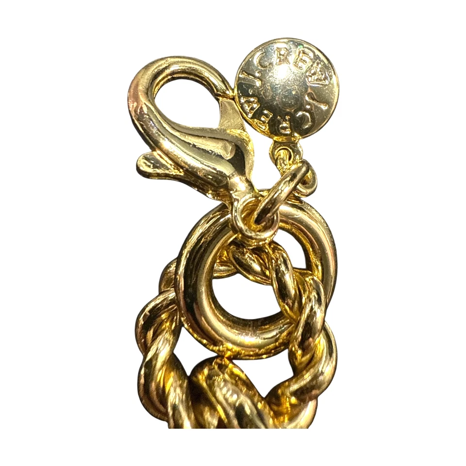 J. Pulseira ajustável Crew Gold Tone robusta elos redondos JC384 - Imagem 2 de 3