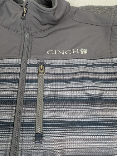 Men's Cinch Bonded Vest Size XXL Full Zip Gray Concealed Carry Fleece - Picture 3 of 7