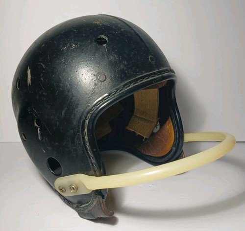 Casco de fútbol americano antiguo de colección de la década de 1940 MacGregor Goldsmith casco de fútbol talla 7 1/8
