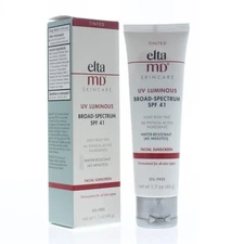 EltaMD UV Luminous SPF 41 Light Rosy Tint Facial Sunscreen Water Resistant 1.7oz