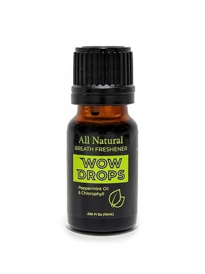 Wow Drops Pure Peppermint Essential Oil- .34 OZ Travel Size, 100% Pure Natural,