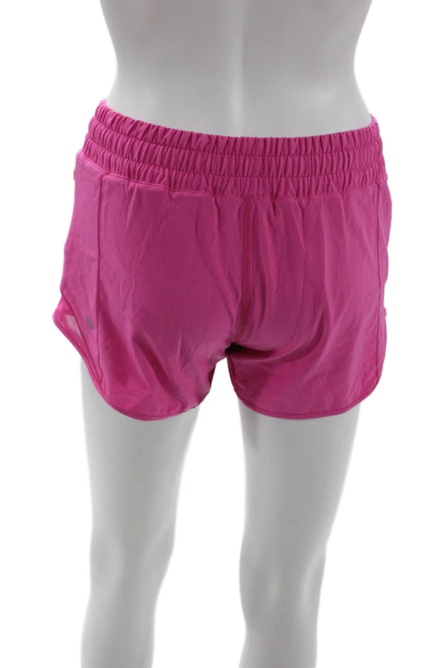 Pantalones Cortos Deportivos Lululemon Unisex Rosa Poliéster Elastano Talla 2 Foto 3 de 4