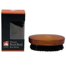 G.B.S Men's 100 Boar Bristle Wooden Handle Beard Brush