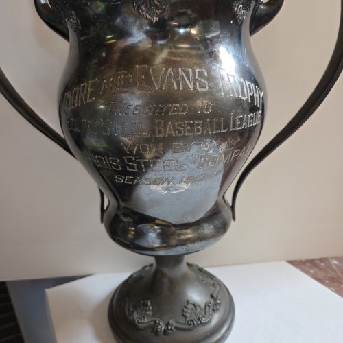 Joliet Steel Baseball League 1912 Championship Trophy gewonnen von Illinois Steel - Bild 3 von 10