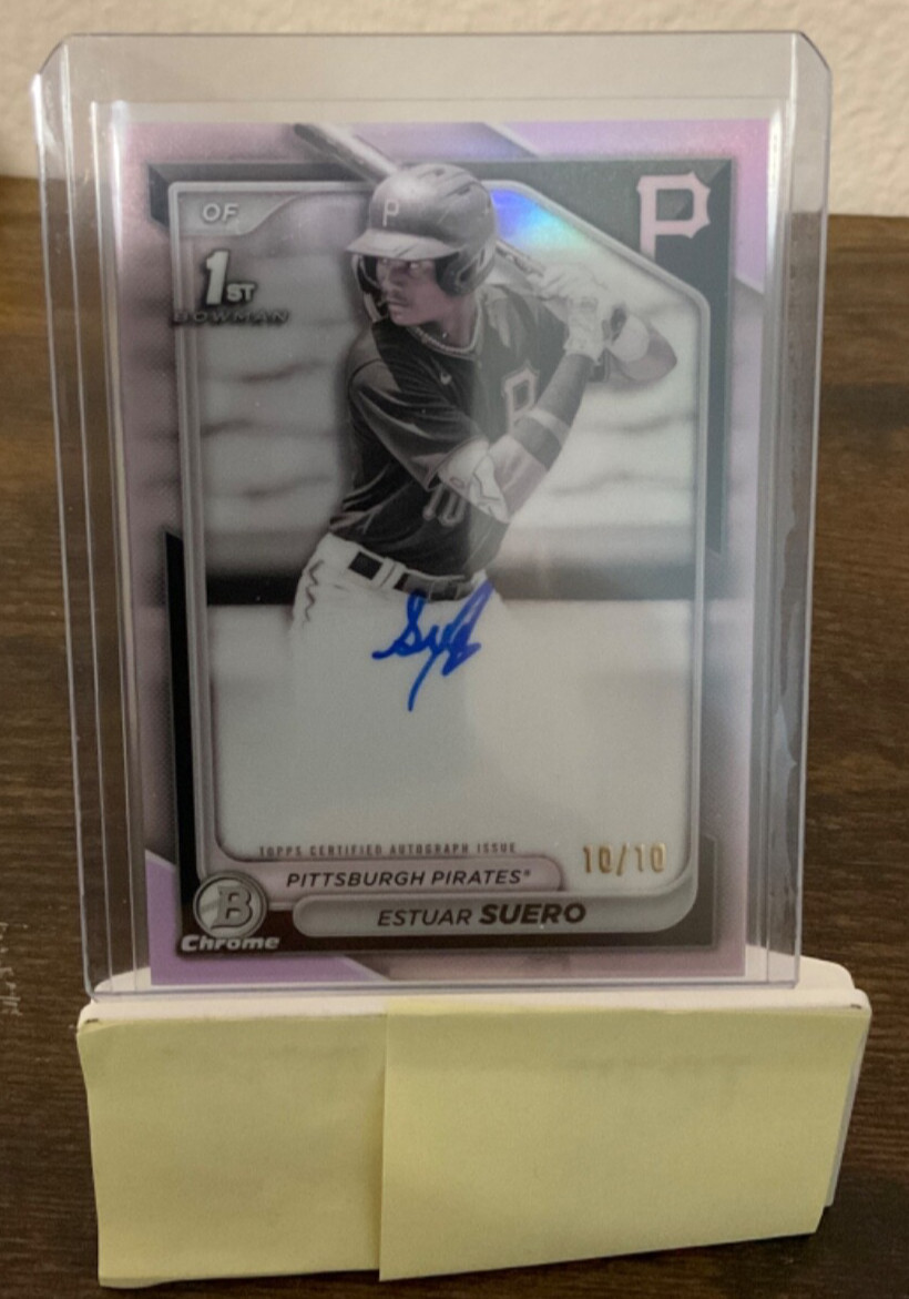 2024 Bowman Estuar Suero Pearl Auto /10 pirates autograph bowman 1st chrome