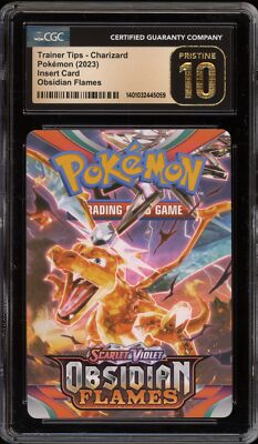 Pokemon Obsidian Flames Trainer Tips Insert Card Charizard CGC 10 Pristine  | eBay