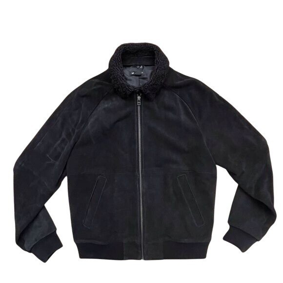 BP. x Alex Costa Fleece Collar Suede Bomber Jacket | eBay