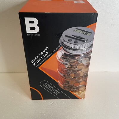 BLACK SERIES Digital Coin-Counting Money Jar with LCD Screen, BRAND NEW!!