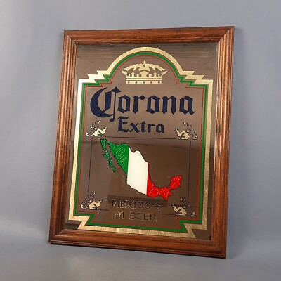 Werbespiegel Corona Extra Schild Vintage Wandbild Aus Den 70er Jahren