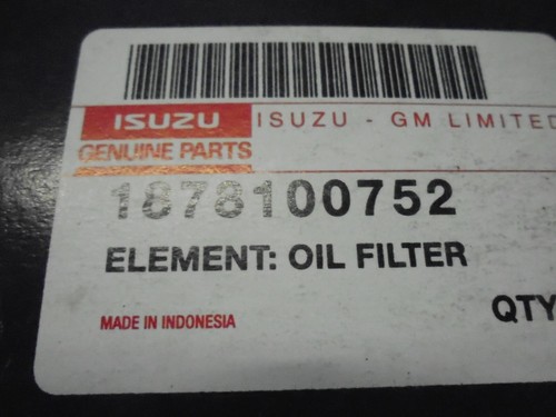 Genuine Izusu Oil Filter 1878100752 - Picture 2 of 3
