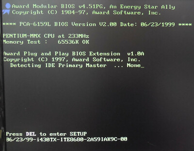 Advantech PCA-6159 Rev. A3 02-1 1906615908 CPU 233MHz & RAM