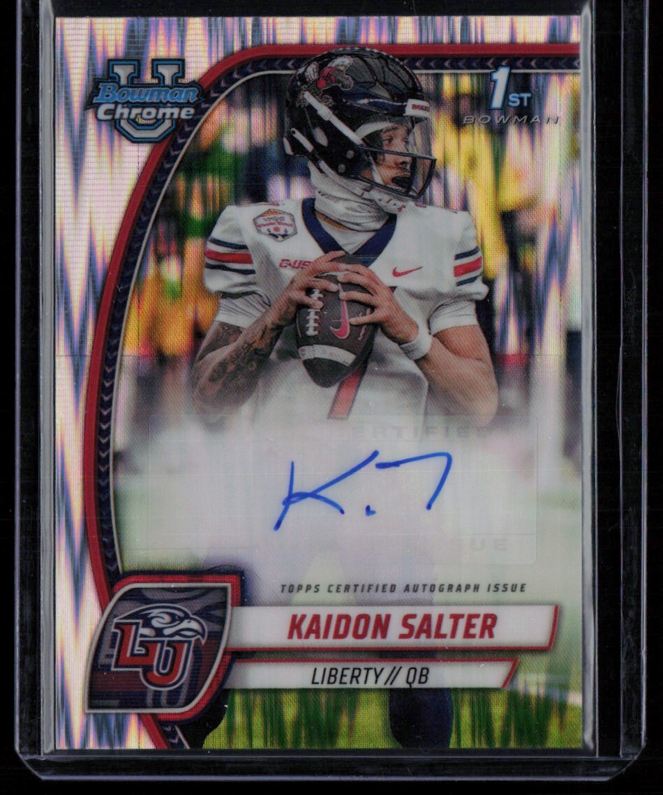 KAIDON SALTER 2024 BOWMAN CHROME UNIVERSITY STEALTH AUTO REFRACTOR RC AUTO